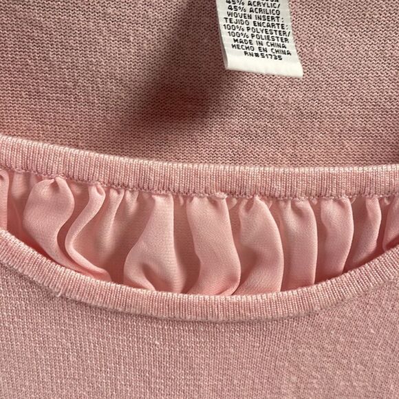 Sag Harbor Women’s Pink Sweater Top Pullover Size Large Coquette Girl - Picture 5 of 7